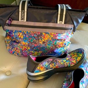 Bzees Slip on with Coordinating Gym/Yoga Crossbody Bag Bundle